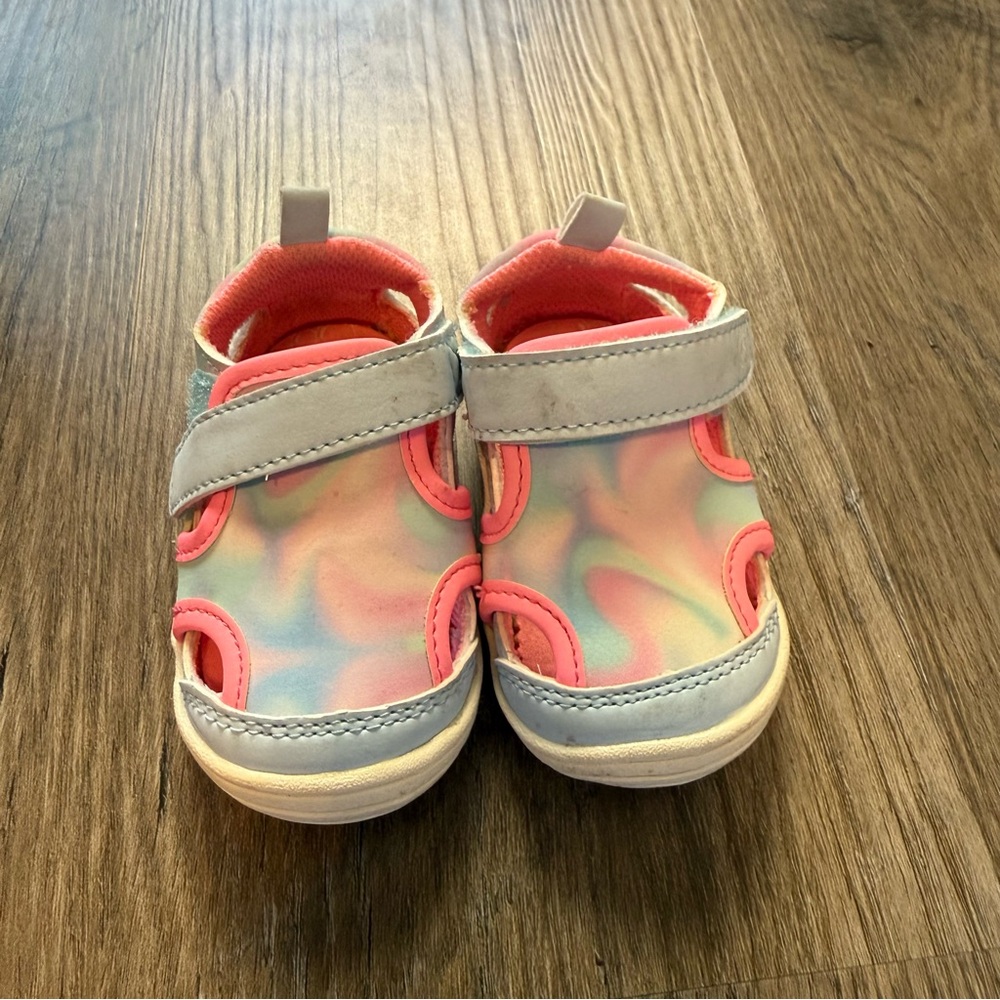 Surprize by Stride Rite Flow Toddler Sandals | Size 2 | Pink Blue Pastel